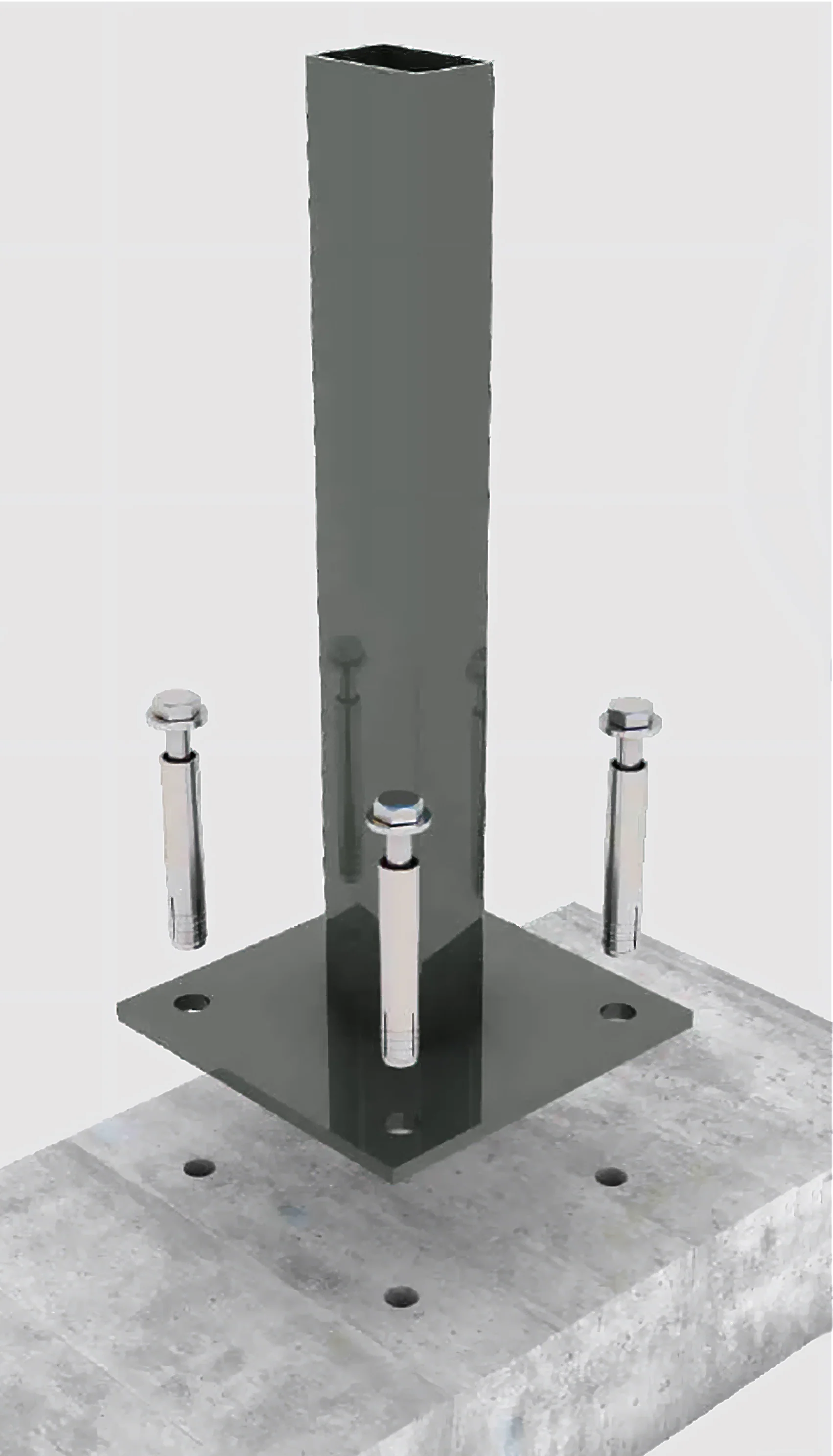 Poste com Base cinza RAL 7016 - Image 3