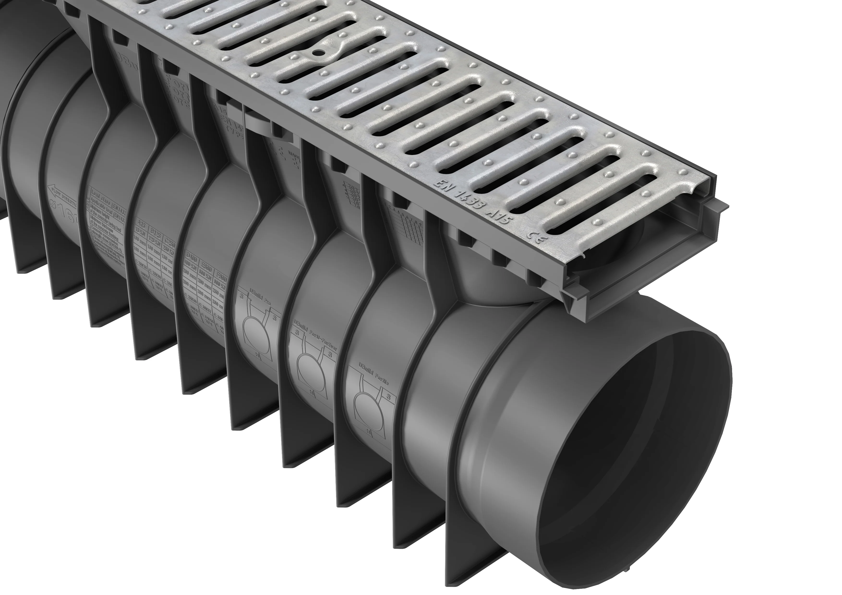 Canal UBUILD Tubo 160mm Grelha Galvanizada - Image 4