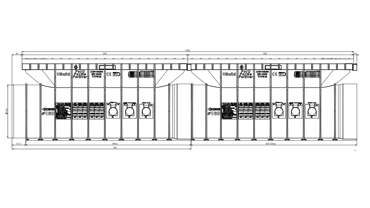 Canal UBUILD Tubo 160mm Grelha Galvanizada - Image 7