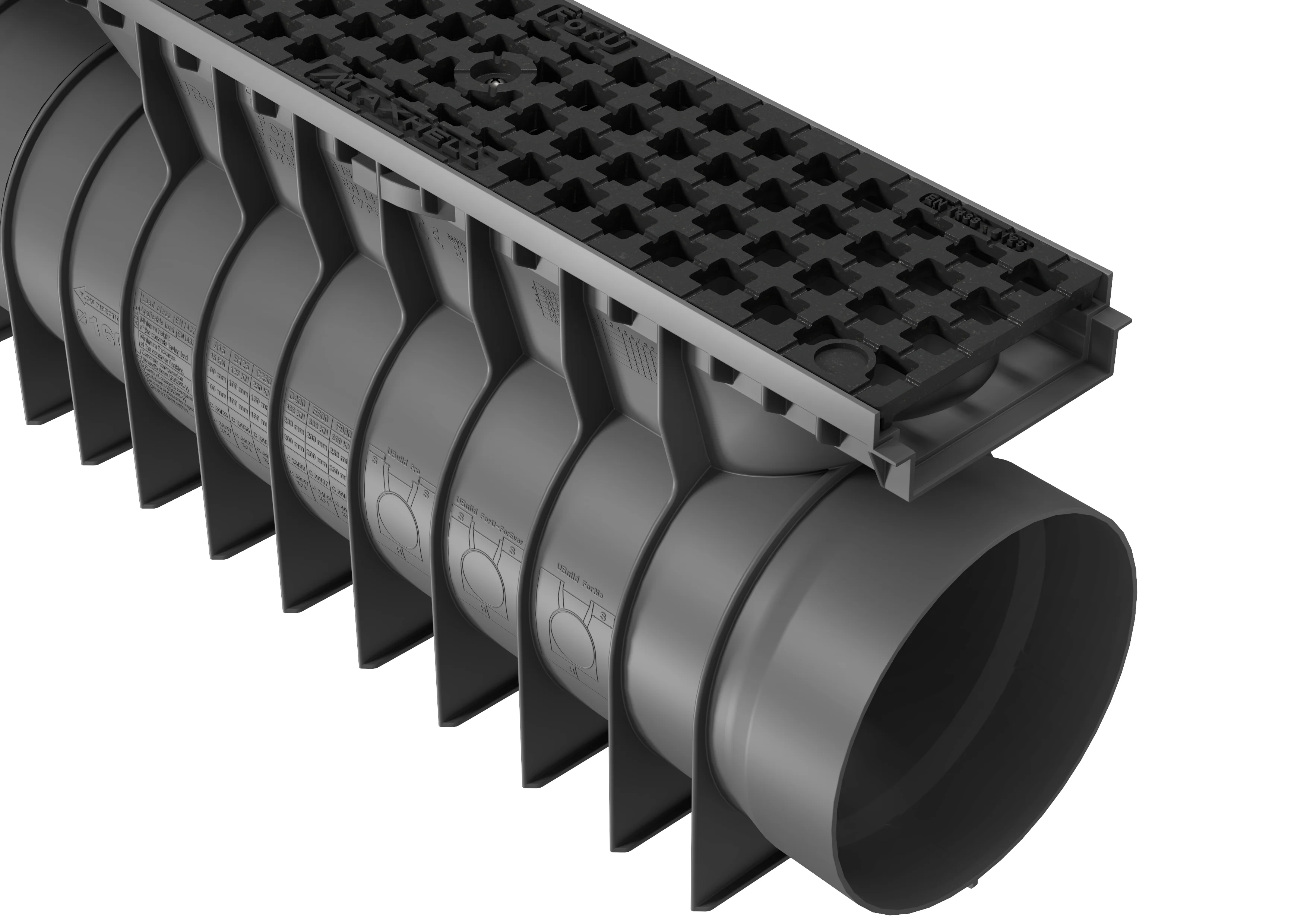 Canal UBUILD Tubo 160mm Grelha em Ferro Fundido B125 e C250 - Image 3