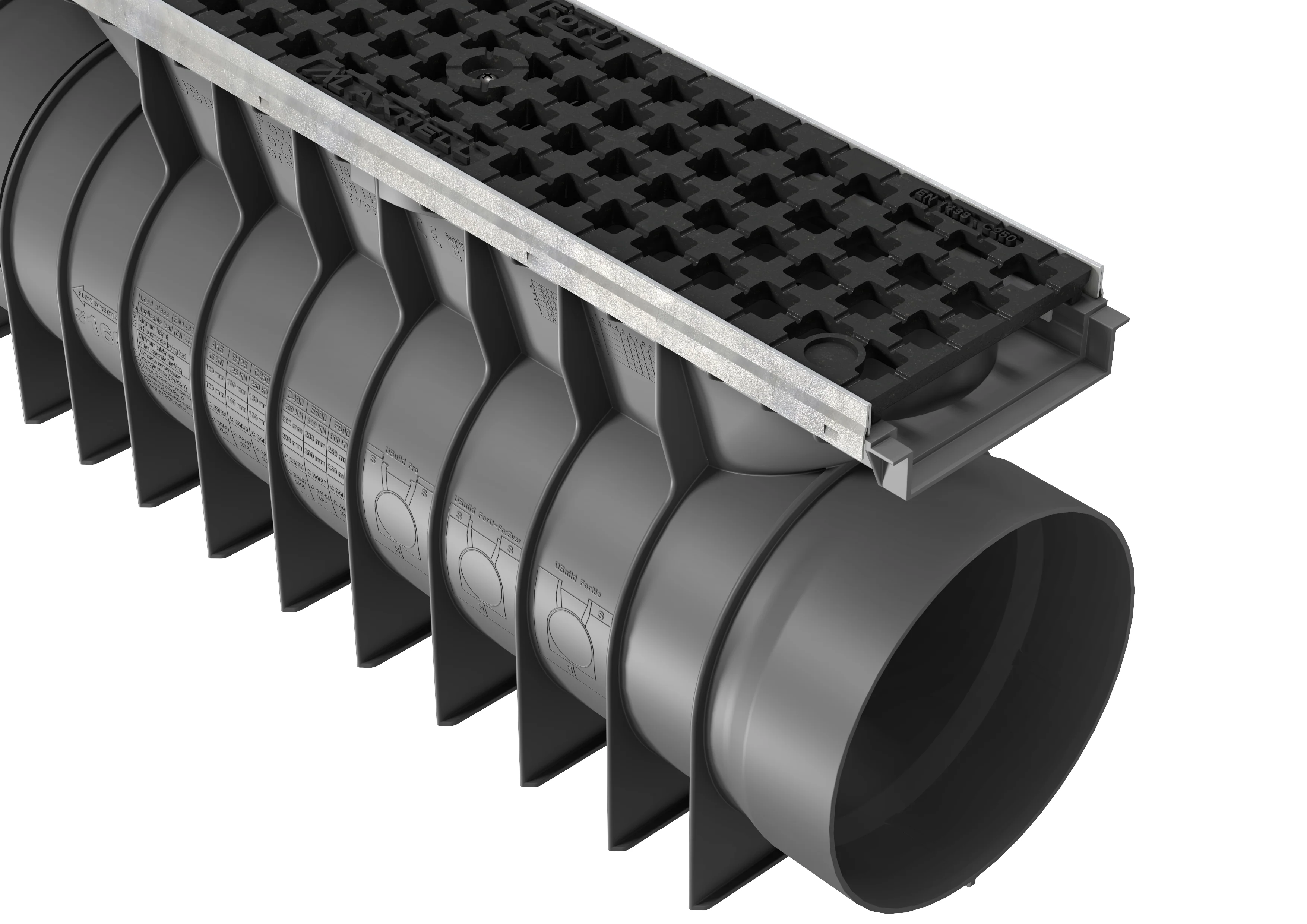 Canal UBUILD Tubo 160mm Grelha em Ferro Fundido B125 e C250 - Image 4