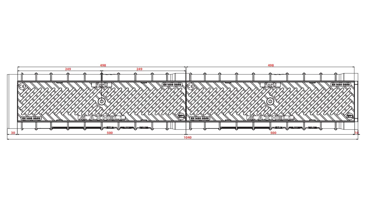 Canal UBUILD Tubo 160mm Grelha Poliamida B125 e C250 - Image 3