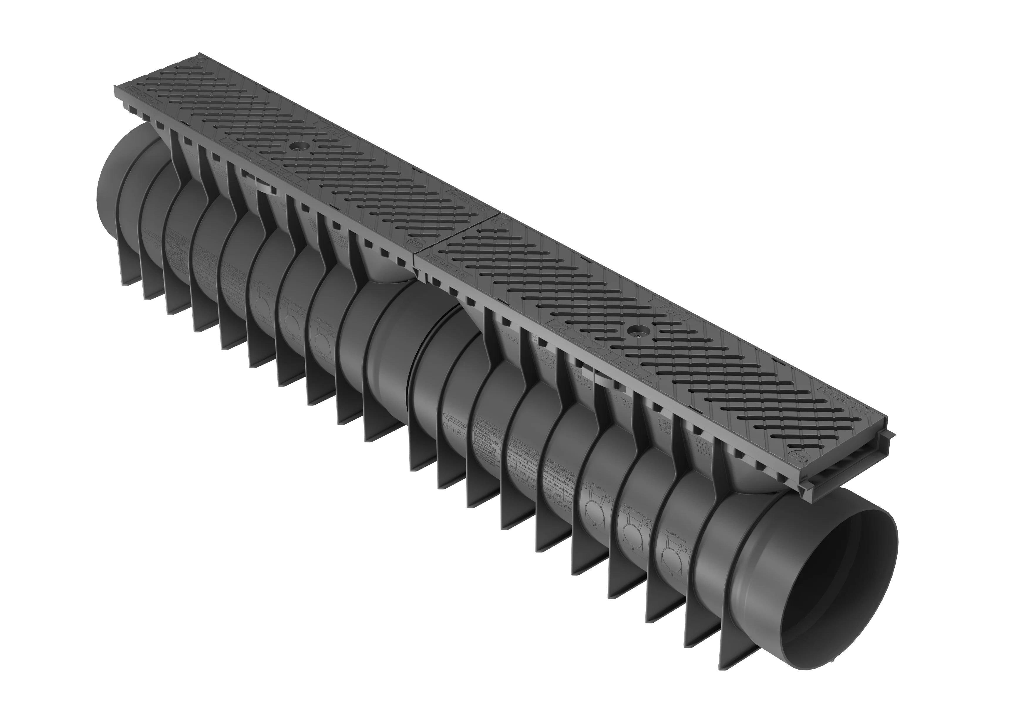 Canal UBUILD Tubo 160mm Grelha Poliamida B125 e C250 - Image 4