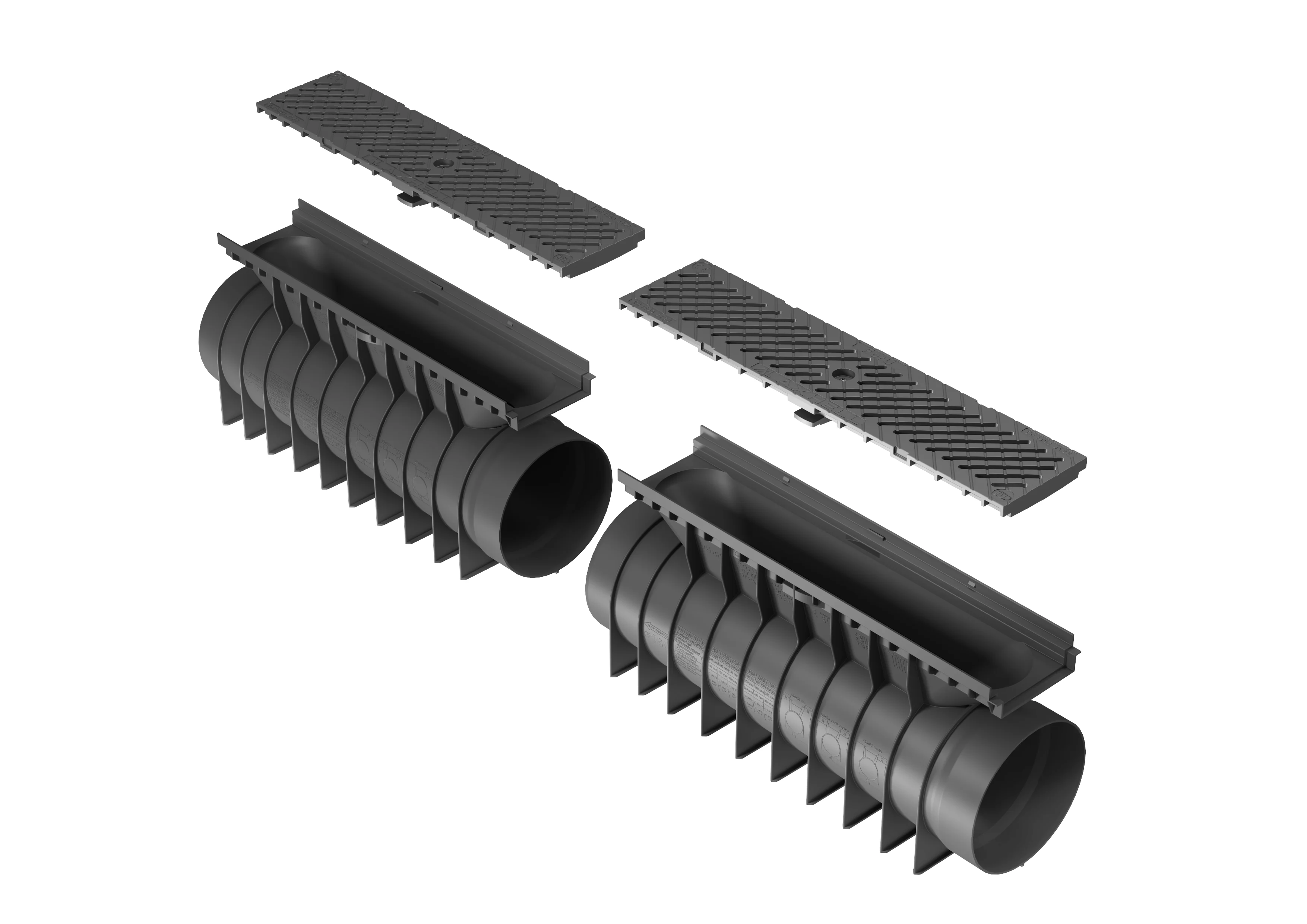 Canal UBUILD Tubo 160mm Grelha Poliamida B125 e C250 - Image 6