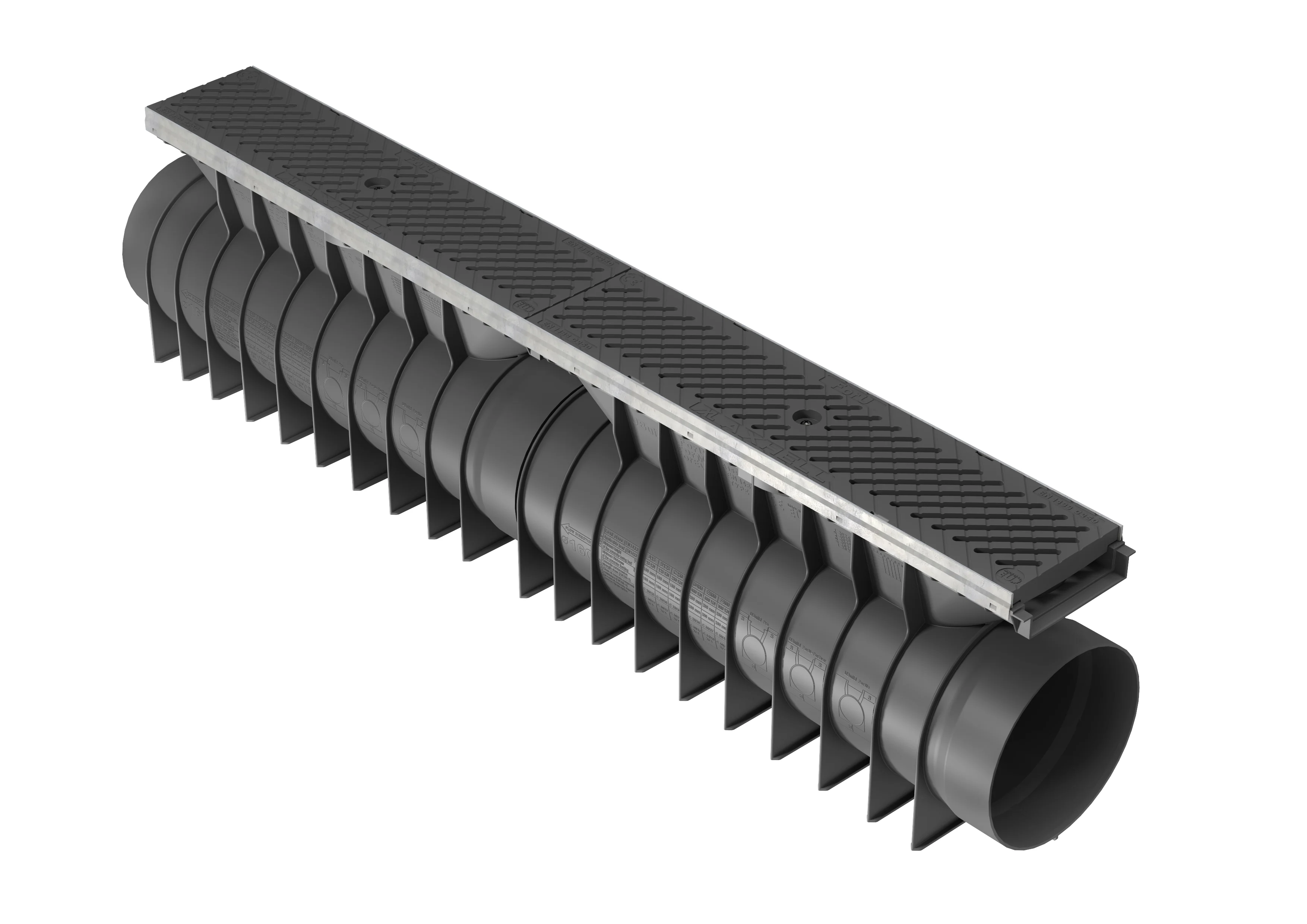 Canal UBUILD Tubo 160mm Grelha Poliamida B125 e C250 - Image 7