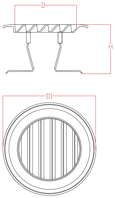 Grelha de Ventilação | Redonda | PVC com Mola - Image 3