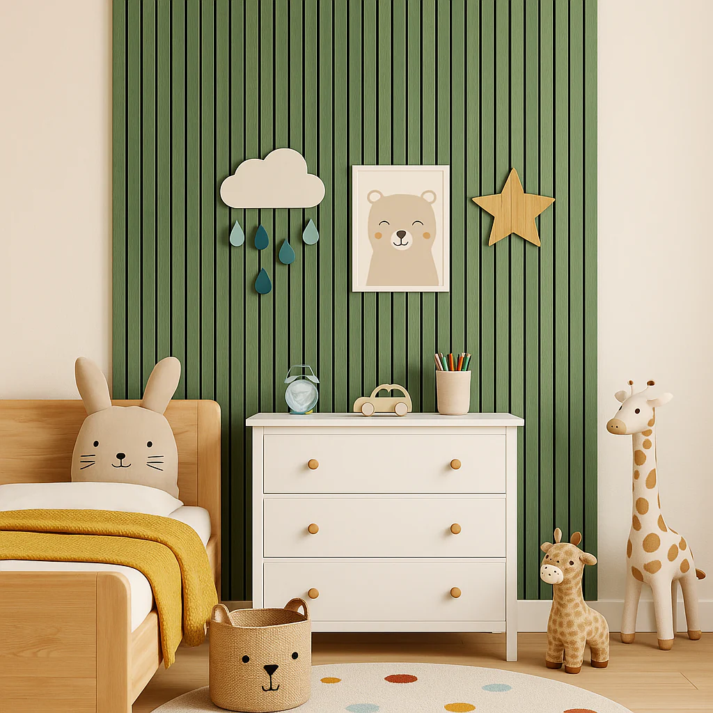 Painel Ripado Acústico ODEM Decowall Verde 60x240cm - Image 3